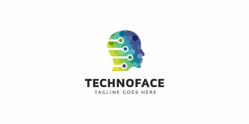 Techno Face Logo
