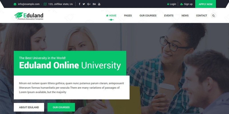 Eduland - Education And Courses HTML5 Template