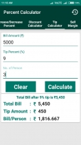 Percent Calculator - Android App Source Code Screenshot 5