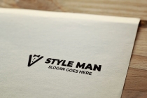 Letter V Man Style Logo Screenshot 3