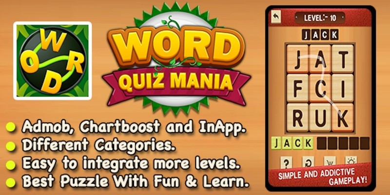 Word Puzzle Mania - Xcode Word Trivia Puzzle