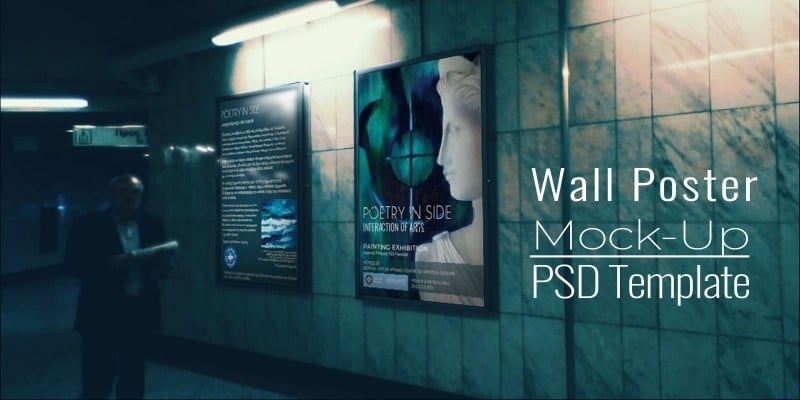 Wall Poster Mock-Up - PSD Template 