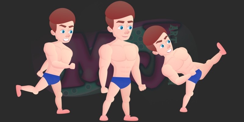 swimmer 2D Game Character