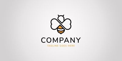 Bee Love Logo Template