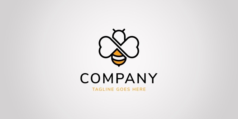 Bee Love Logo Template