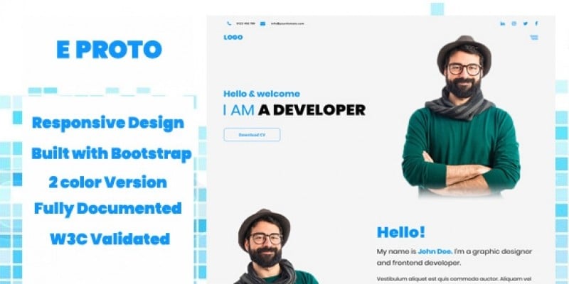 eProto Landing Page HTML Template