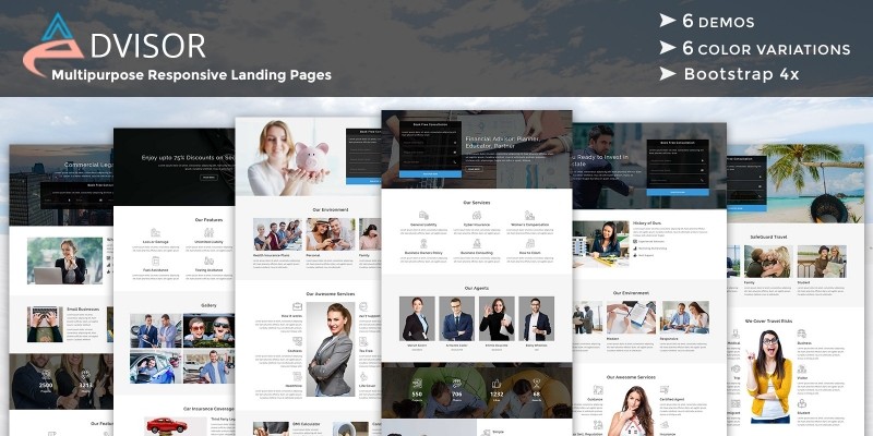 Advisor - Responsive HTML Landing Pages