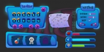 2D Game Blue Cartoon GUI Screenshot 2