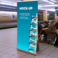 Metro Vertical Banner Advert Mock-up - PSD