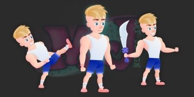 Athlete 2D Game Character