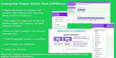 PHP Software Development Pack Using Codeigniter