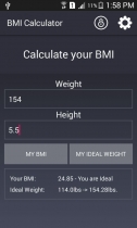 BMI Calculator - Android Source Code Screenshot 2