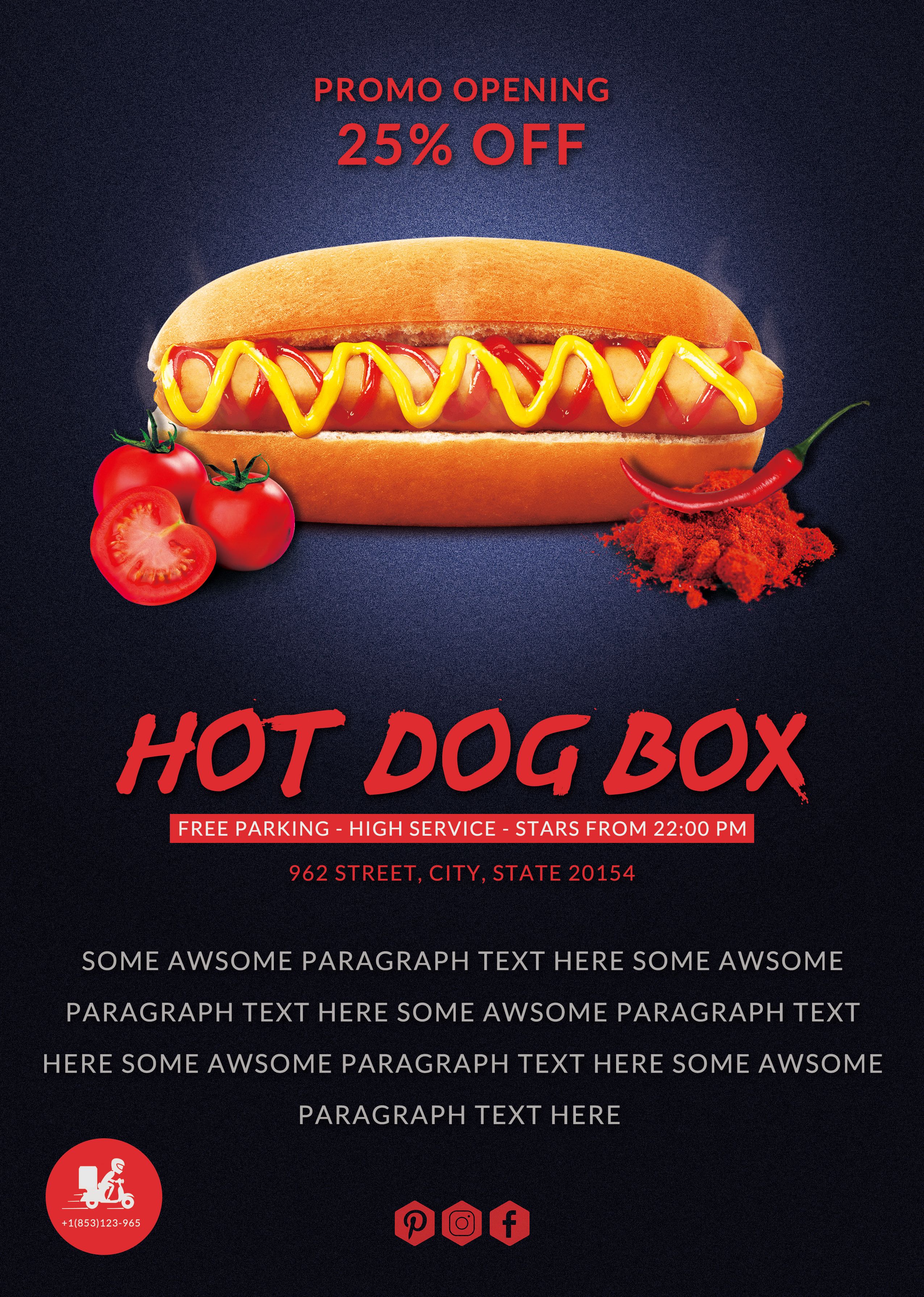 Fast Food Flyer Template by Pixime  Codester Intended For Hot Dog Flyer Template