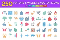 250 Nature & Wildlife Vector Icons Screenshot 1