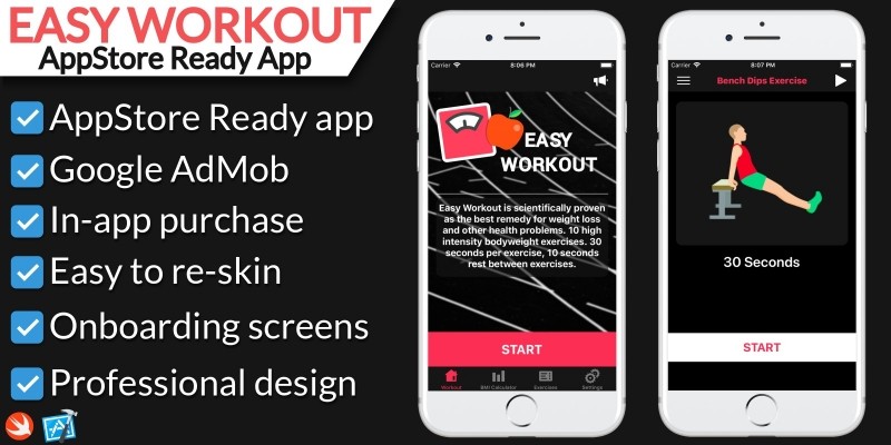 Easy Workout - iOS Fitness Application 