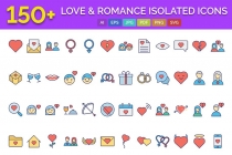 150 Love And Romance Isolated Vector Icons Screenshot 1