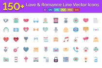 150 LoveAnd Romance Line Vector Icons Screenshot 1