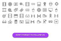 640 Cinema Isolated Vector Icons Pack Screenshot 4