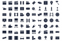 640 Cinema Isolated Vector Icons Pack Screenshot 8
