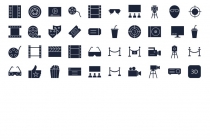 640 Cinema Isolated Vector Icons Pack Screenshot 9