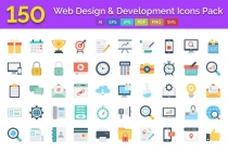150 Web Design And Development Vector Icons Screenshot 1