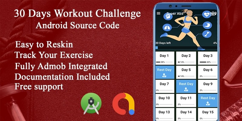 30 Days Workout Plan - Android Source Code