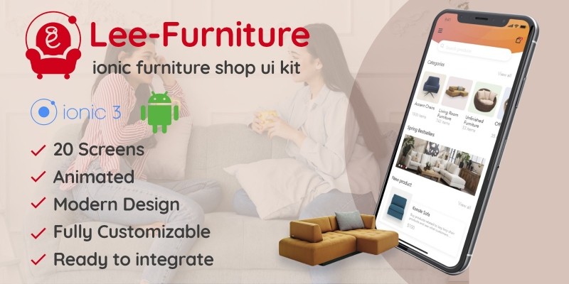 Lee - Ionic Furniture Shop UI Theme