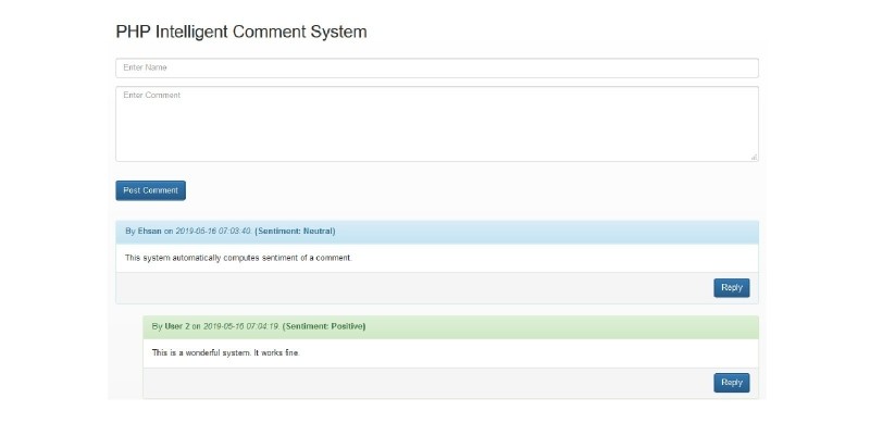 PHP Intelligent Comment System