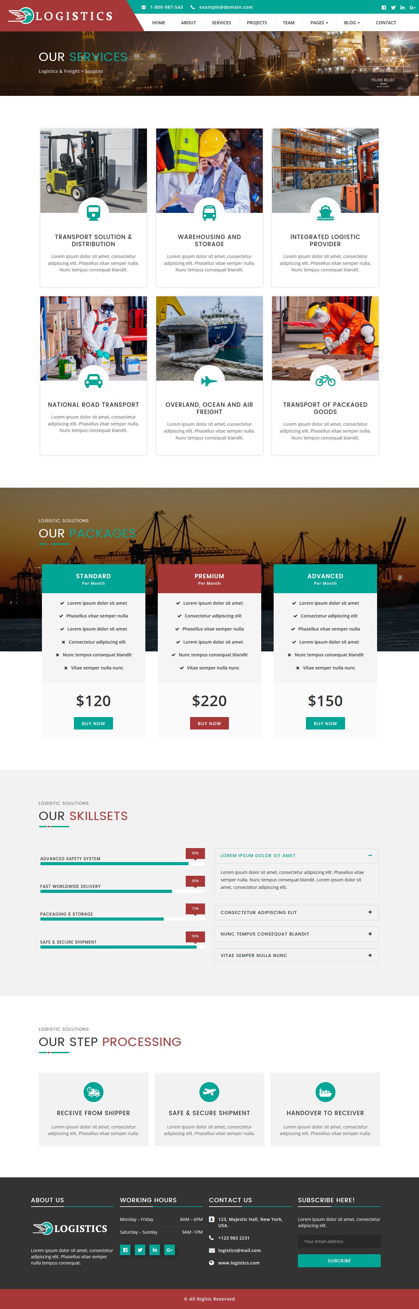 Logistics wordpress theme by pennyblack codester