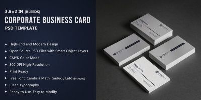 White Corporate Business Card