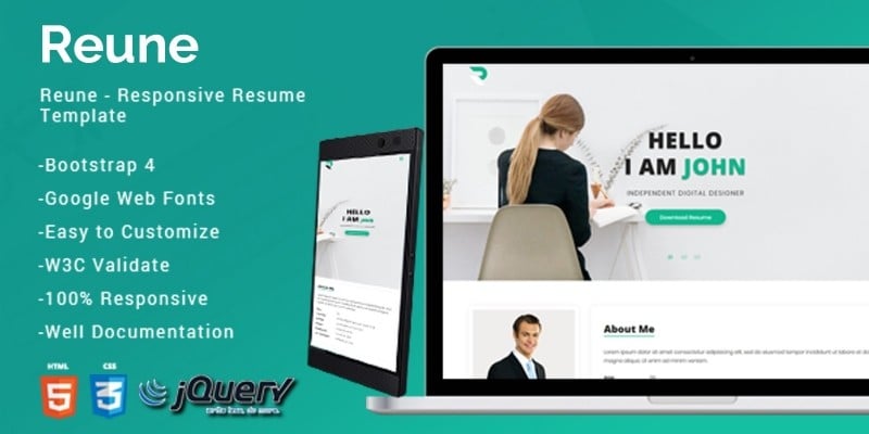 Reune - CV Resume Template