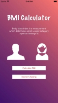 BMI Calculator - Android App Source Code Screenshot 1