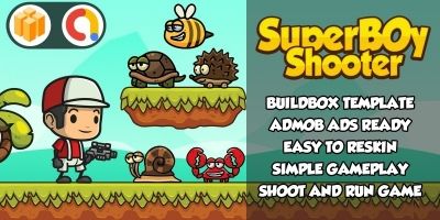 Super Boy Shoot And Run Buildbox Template BBDOC 