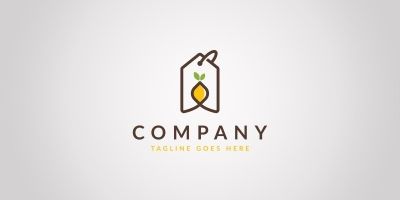 Lemon Tag Logo Template