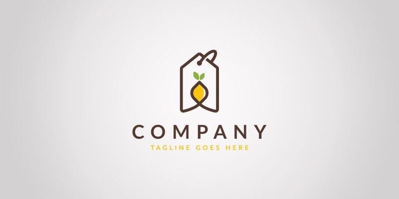 Lemon Tag Logo Template