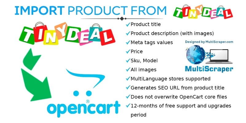 Import Product From Tinydeal - OpenCart Extension