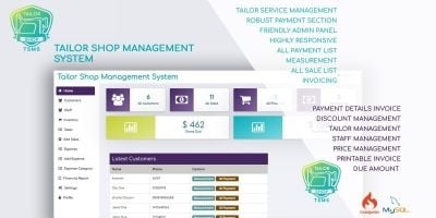 Tailor Shop Management System PHP