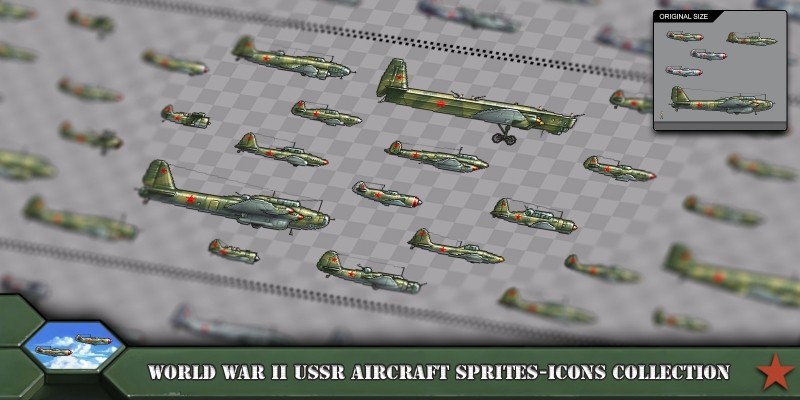 Aircraft Sprites Icons Soviet Union World War 2