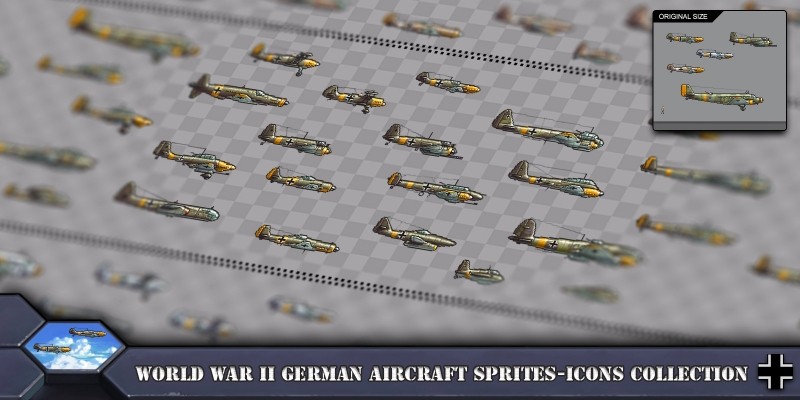 Aircraft Sprites Icons Germany World War 2