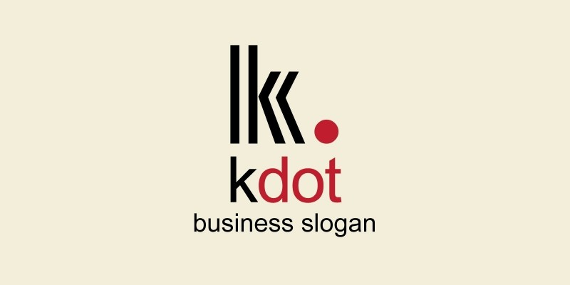 Kdot K Letter Logo