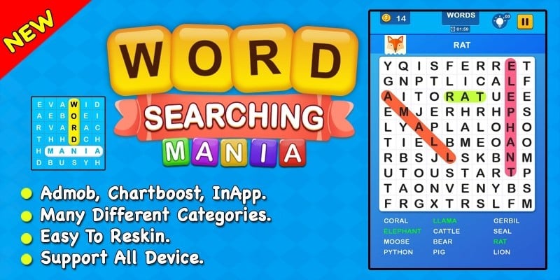 Word Searching Mania - iOS Xcode Project