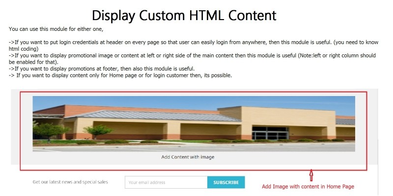 Display Custom HTML Content For PrestaShop