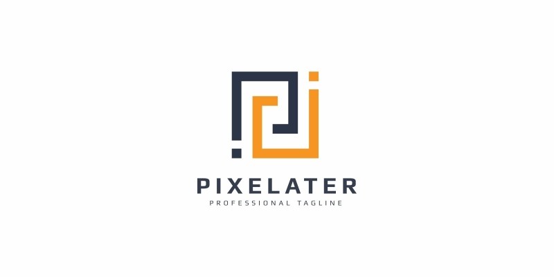 Pixelater P Letter Logo