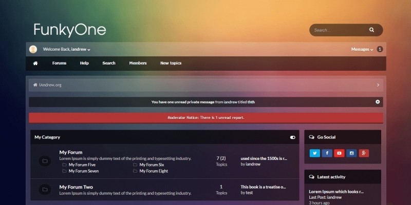 FunkyOne - Responsive MyBB Theme