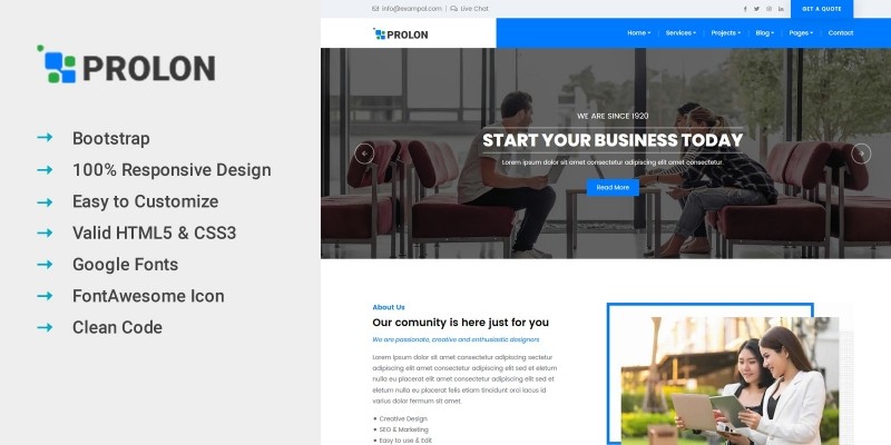 Prolon - Business HTML Template