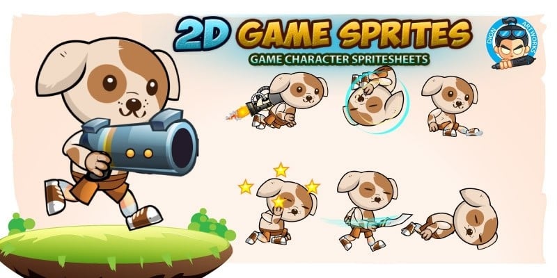 Dogie 2D Game Sprites