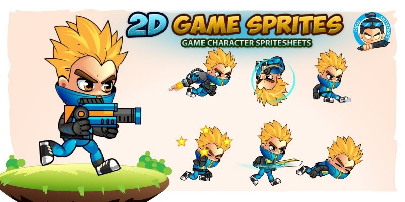 Frank 2D Game Charcter Sprites