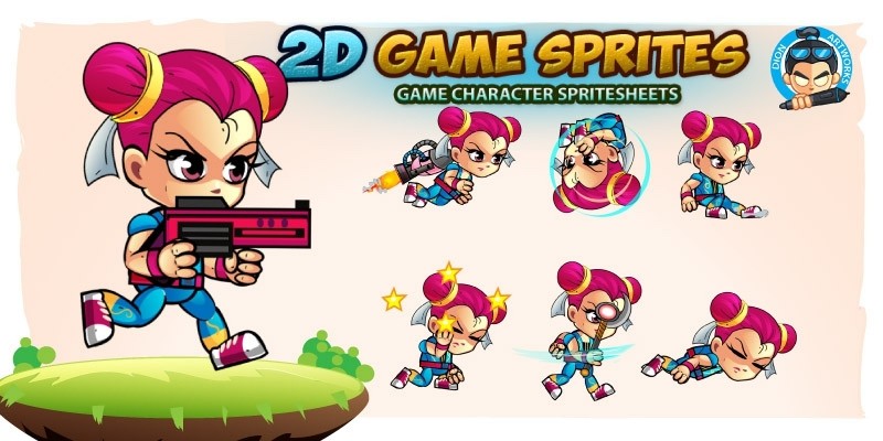 Kim 2D Game Charcter Sprites