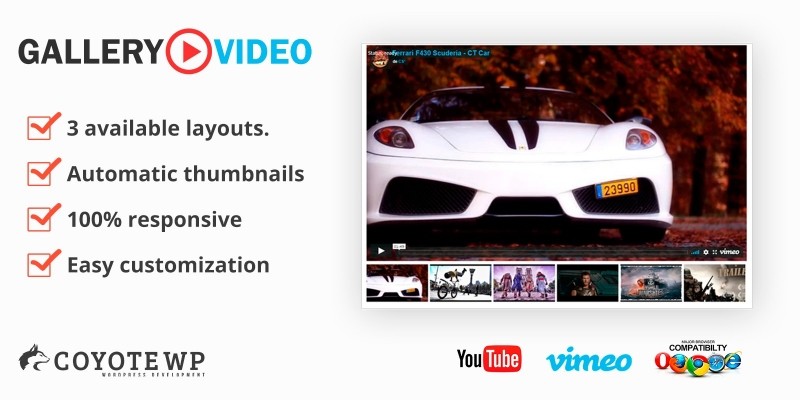 Gallery Play Video WordPress Plugin