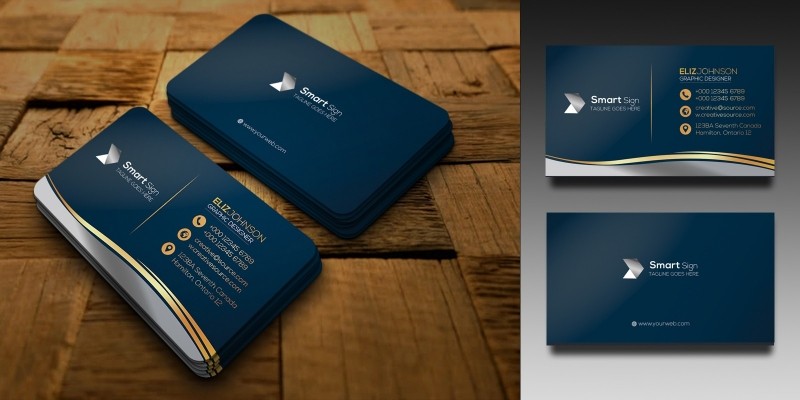 Simple Wave Business Card